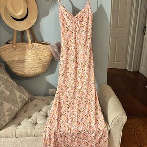 Floral Pink Maxi Dress